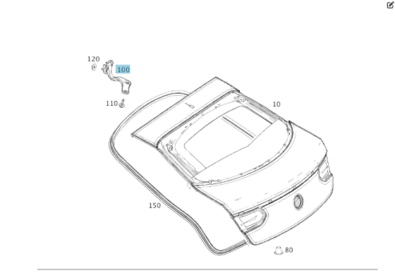 Mercedes-Benz  A2927400237 Петля кришки багажника права GLE Coupe C292 Одеса
