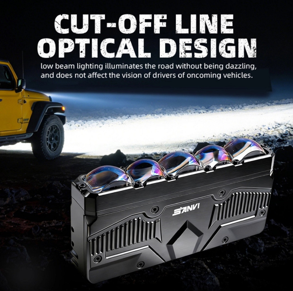 Комплект Bi-LED модулів Sanvi S500W 75/108W 12V 6000K/6000K — ближнє + дальнє світло, 2 шт Харків - фото 2