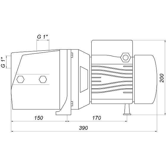 Насос центробежный Optima JET 80 0,8кВт чугун длинный (000005349) Киев