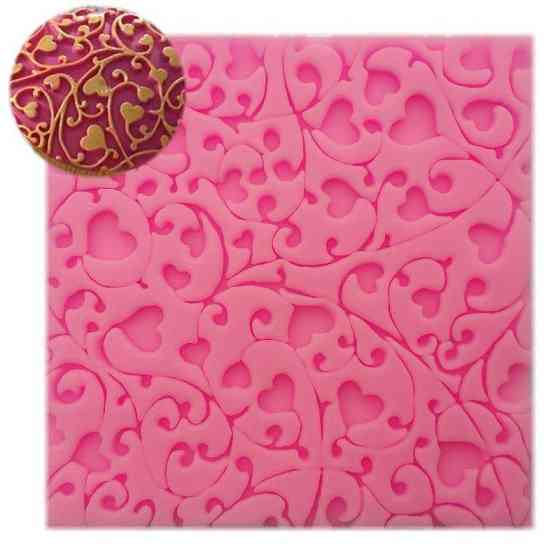 Молд силіконовий Сердечка універсальний 95 на 95 мм рожевий Київ