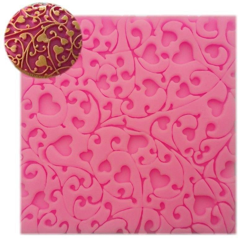 Молд силиконовый Сердечка универсальный 95 на 95 мм розовый Киев - изображение 4