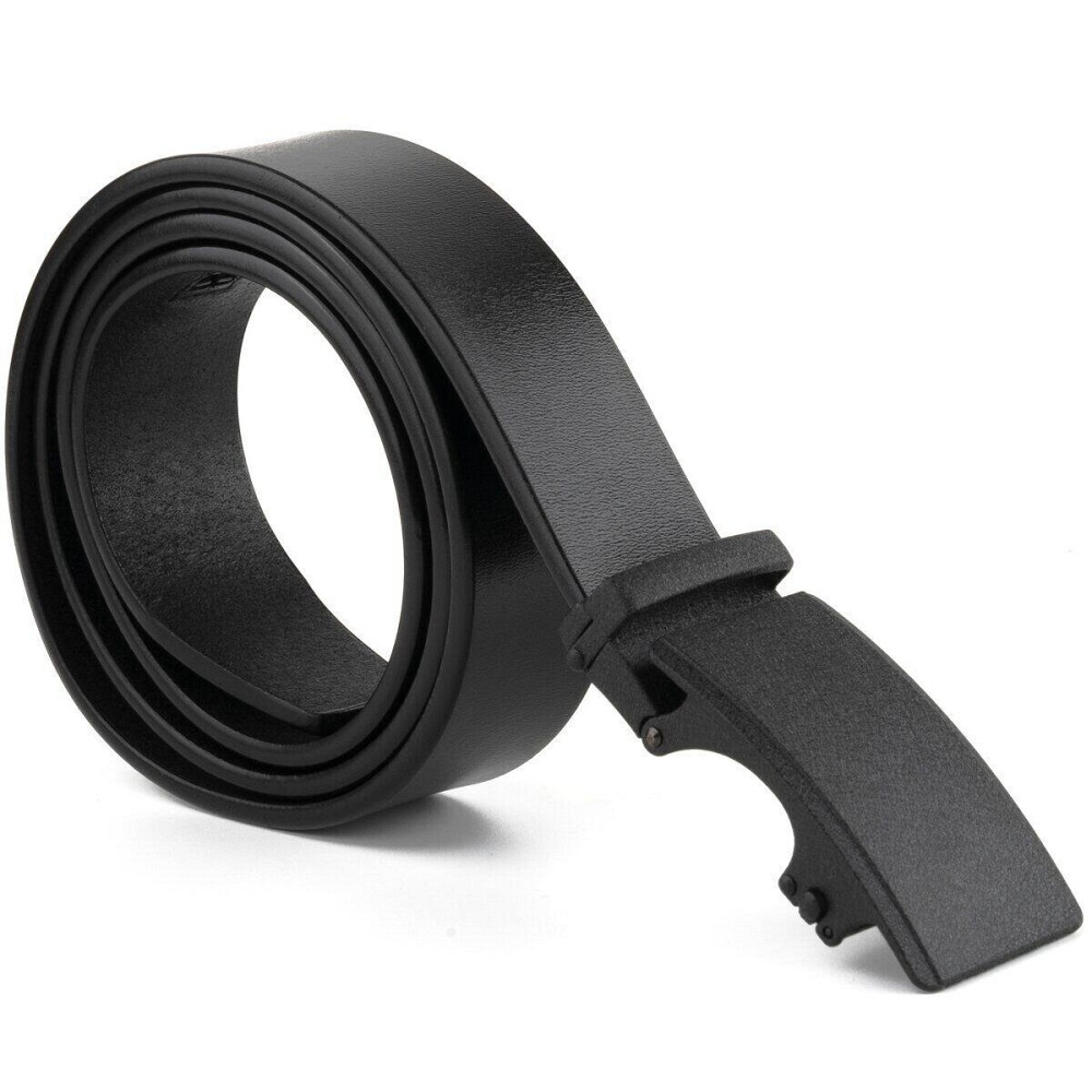 Ремень мужской с автоматической матовой черной пряжкой Vintage 20303 Черный Киев - изображение 5