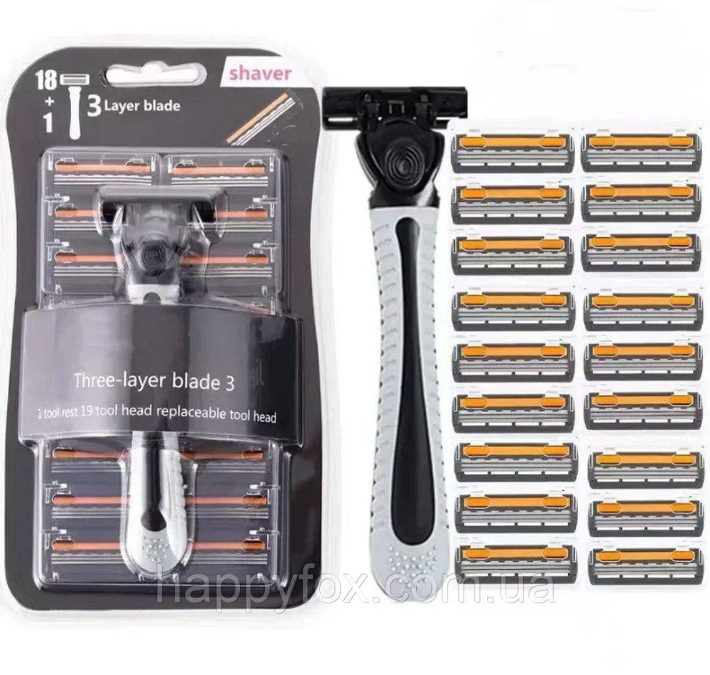 Чоловіча бритва 1 верстат+18 ліз запасок Львів - фото 1