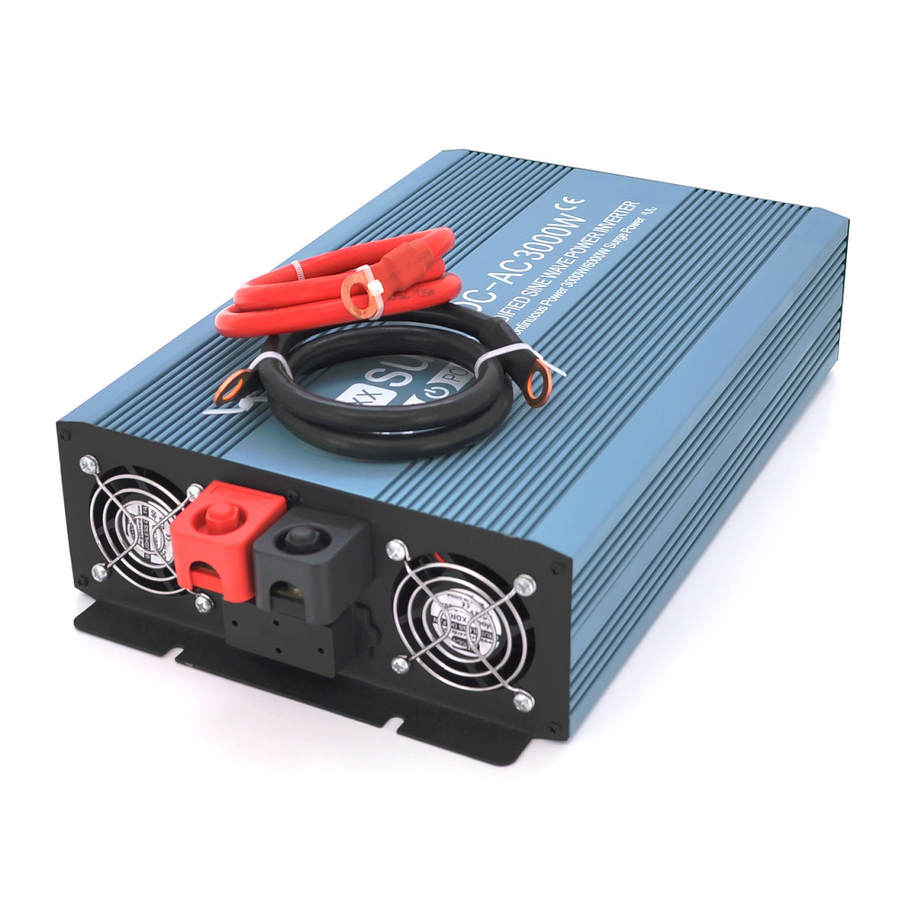 Інвертор напруги Mexxsun MXS-3000, 24V/220V, 3000W з правільною синусоїдою, 2 Shuko, клемні дроти, Q2 Київ - фото 2