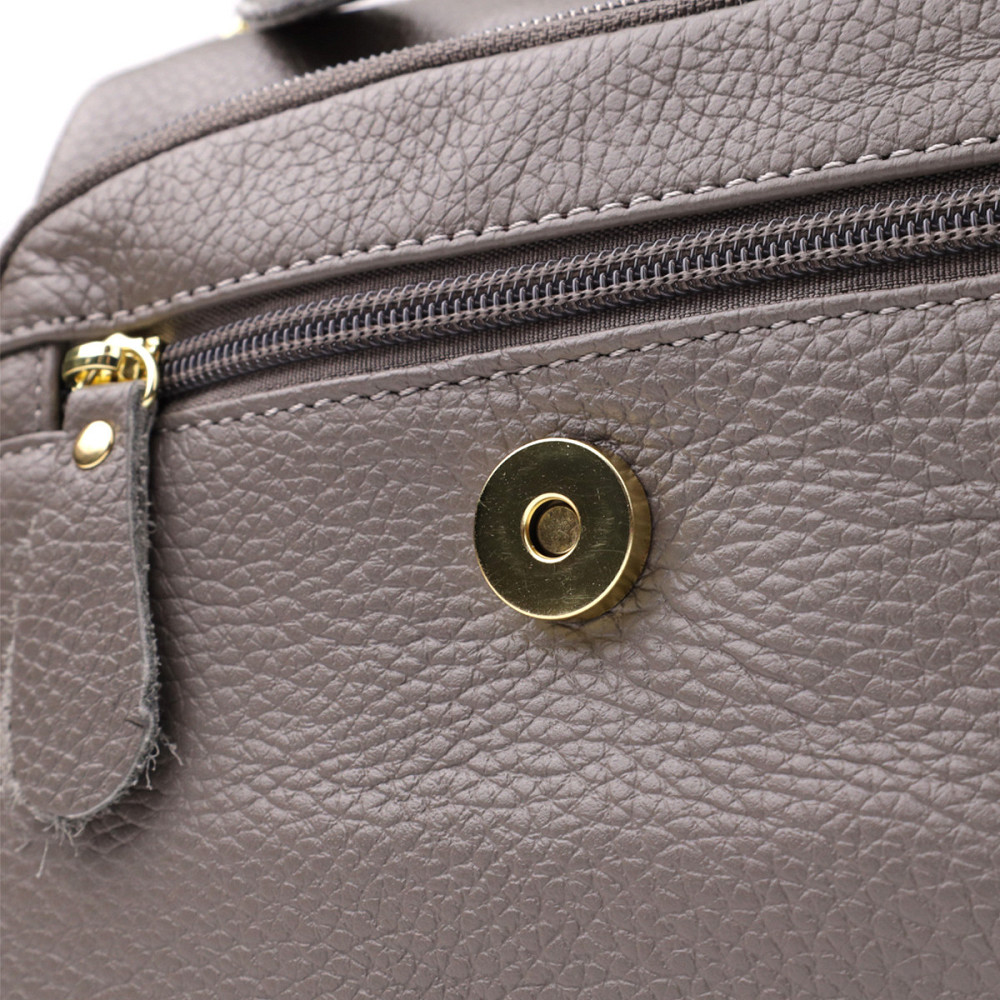 Сумка из натуральной кожи для стильных женщин Vintage 22974 Серый Киев - изображение 6