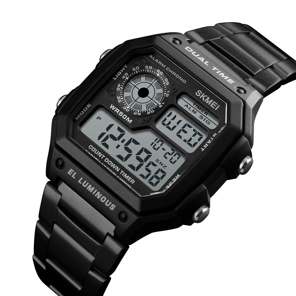 Чоловічий годинник Skmei 1335 Ripple Black Київ - фото 3