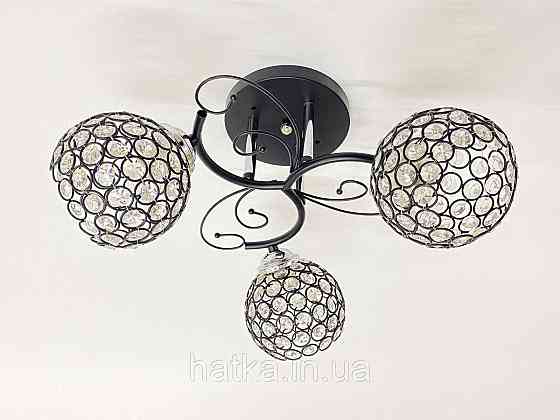 Люстра потолочная на 3 плафона 2348C/3 Черный+Хром Киев