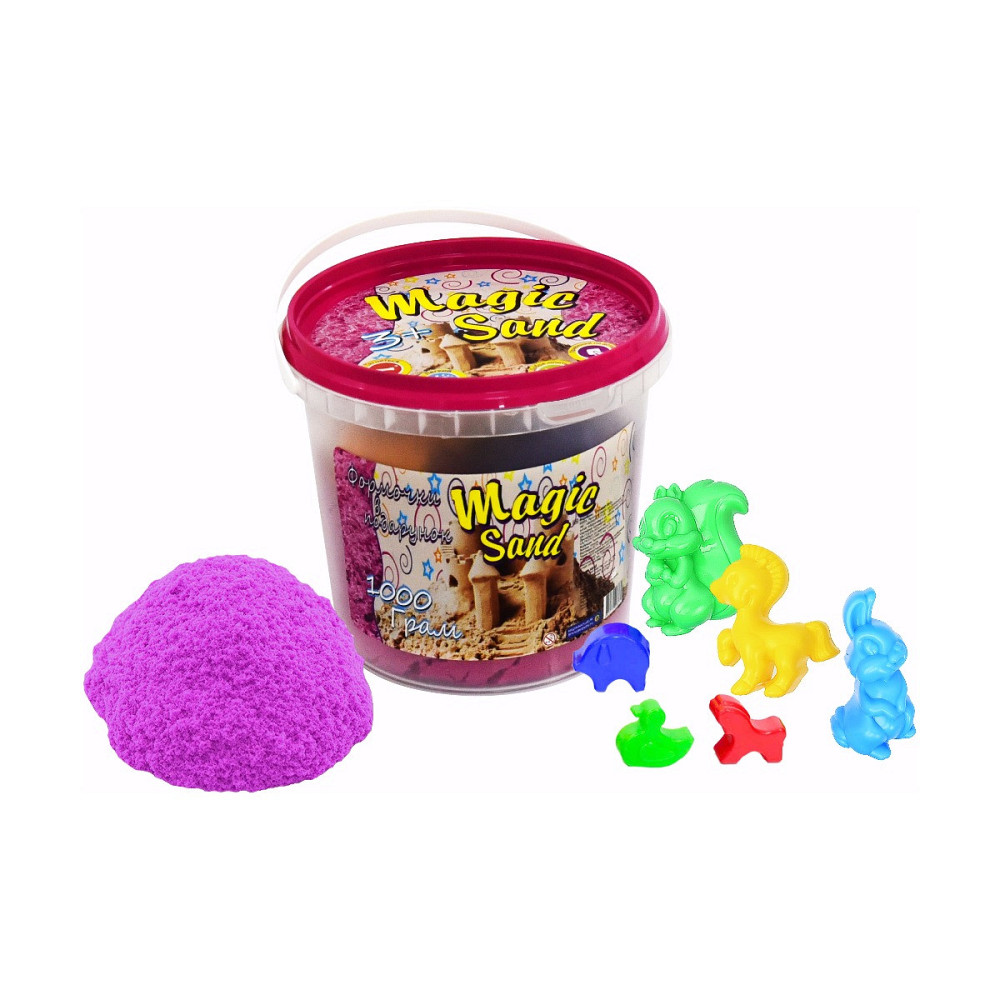 Magic sand  рожевого кольору у відрі 1 кг, шт Київ - фото 1