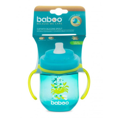 Поїльник-непроливайка Baboo із силіконовим носиком Marine 200 мл Бірюзова (90600) Вінниця - фото 4