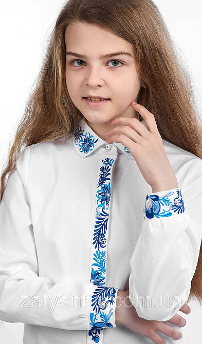 Українська вишита сорочка для дівчинки Київ - фото 1