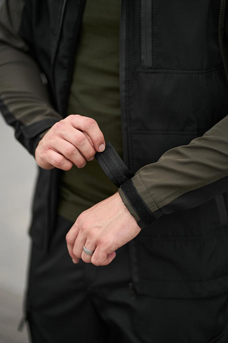Чоловічий костюм Intruder Softshell куртка спортивна і штани карго весна осінь хакі+чорний Одеса - фото 5