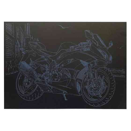 Гравюра А4 "Мотоцикл" ГрА4-11с економ варіант в пакеті 29,7х21 см Вінниця