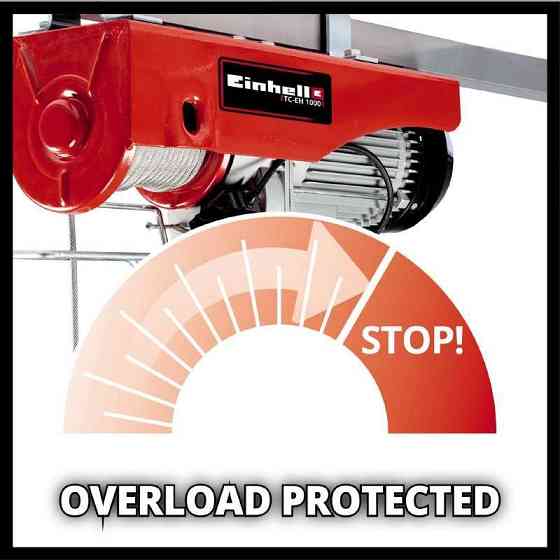 Электрический тельфер (подъемник) Einhell TC-EH 1000: 1600 Вт, 1000 кг макс., 18м (2255160) лебедка Киев