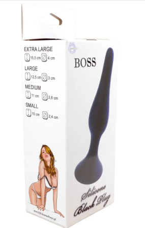 Анальный плаг Silicone Plug Black - Large Sex Aura Киев
