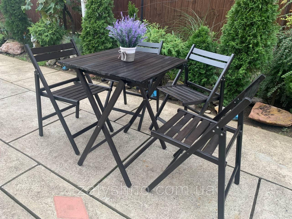 Мебель деревянная, черная, комплект Киев - изображение 3