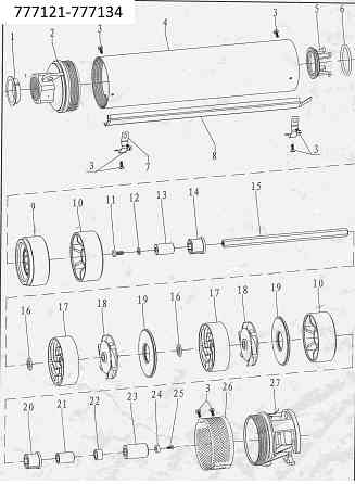 Dongyin Насос центробежный скважинный 0.75кВт H 73(50)м Q 100(67)л/мин Ø102мм DONGYIN 4SDm4/10 Коломия