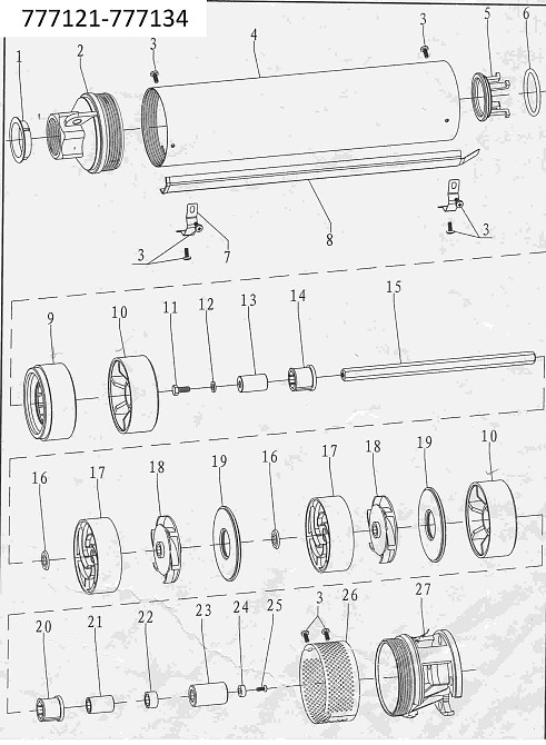 Dongyin Насос центробежный скважинный 0.75кВт H 73(50)м Q 100(67)л/мин Ø102мм DONGYIN 4SDm4/10 Коломыя - изображение 5