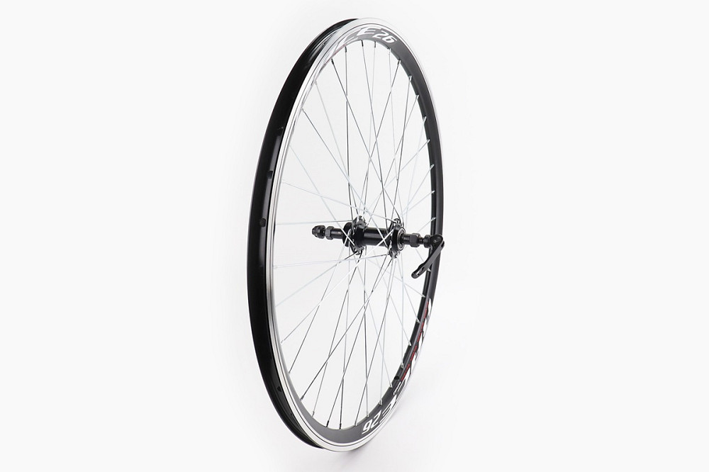 Колесо 26" заднє V-brake, обід та втулка 14Gx36H алюмінієві, пром-підшипники 6200 2RS, під вільнобіг, кріпл. ексцентрик, RACE26 Київ - фото 2