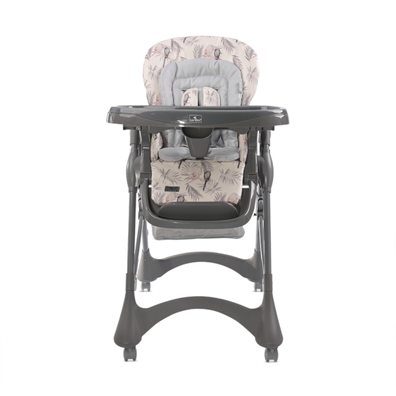 Дитячий регульований стільчик для годування немовлят Bellissimo Grey Parrots Pu Leather Lorelli Сірий Кривий Ріг