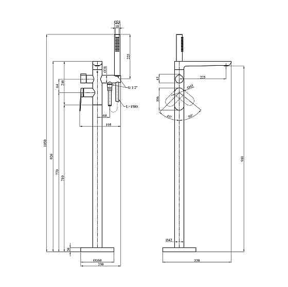 Смеситель для ванны Kroner Element 211339-3801 Киев