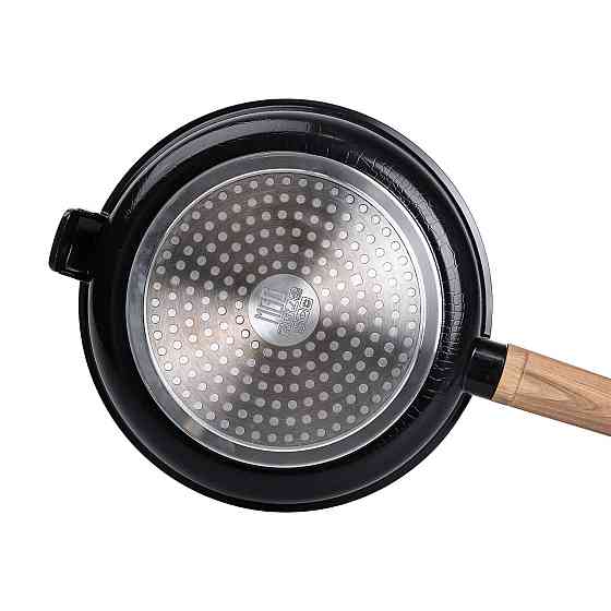 Алюмінієва сковорода з керамічним покриттям антипригарним 1.8 л Ø 24 см чорна MGC HP-4-457B Коломия