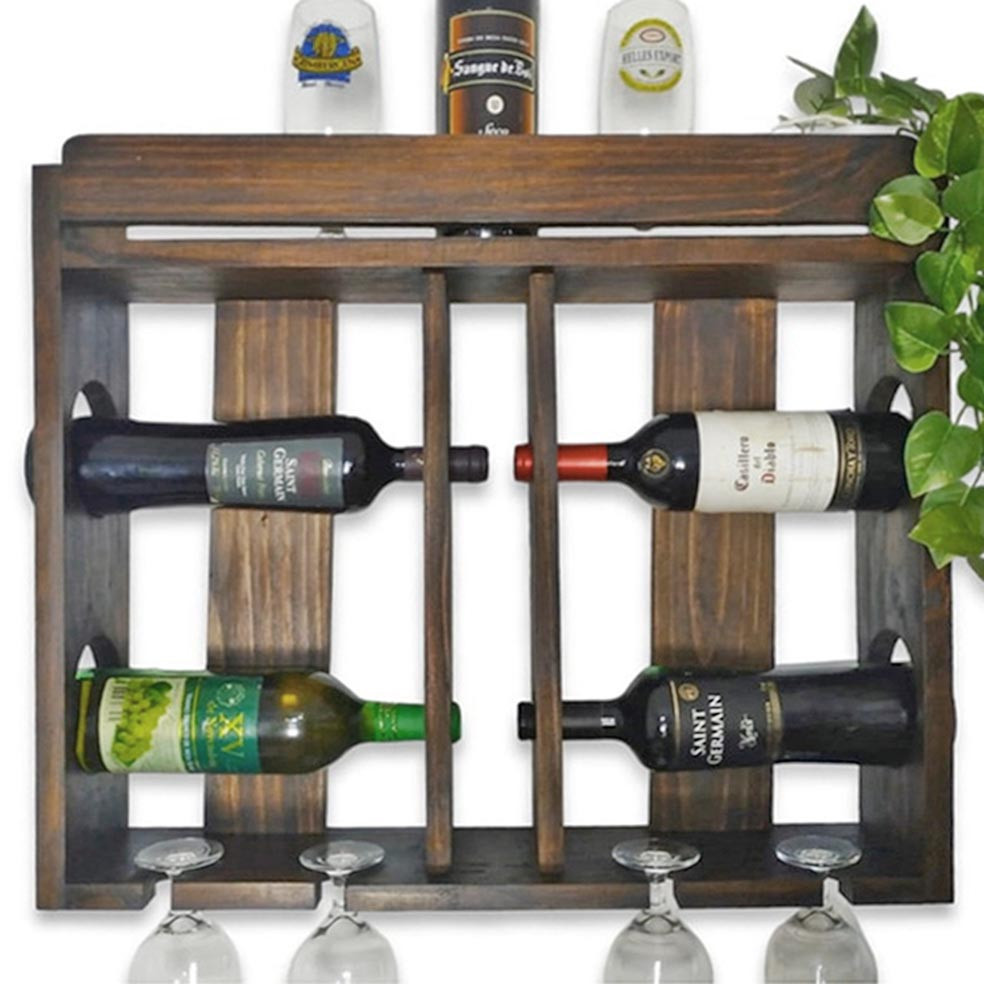 Настінна винна полиця "Фурано" капучино Миколаїв - фото 1