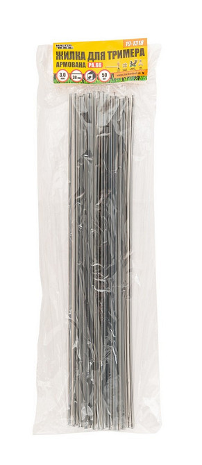 Волосінь для тримера MASTERTOOL КВАДРАТ АРМОВАНИЙ у відрізках 30 см 3,00 мм набір 50 шт 19-1318 Рівне - фото 2