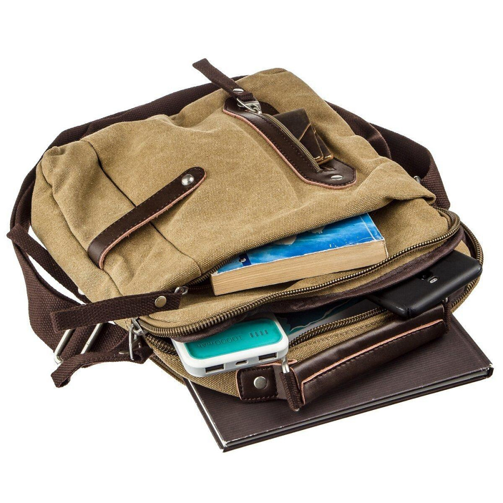 Сумка вертикальная текстильная Vintage 20154 Хаки Киев - изображение 2