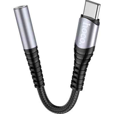 Переходник USB-C M to 3.5mm F LS33 metal gray HOCO (6931474761163) Винница