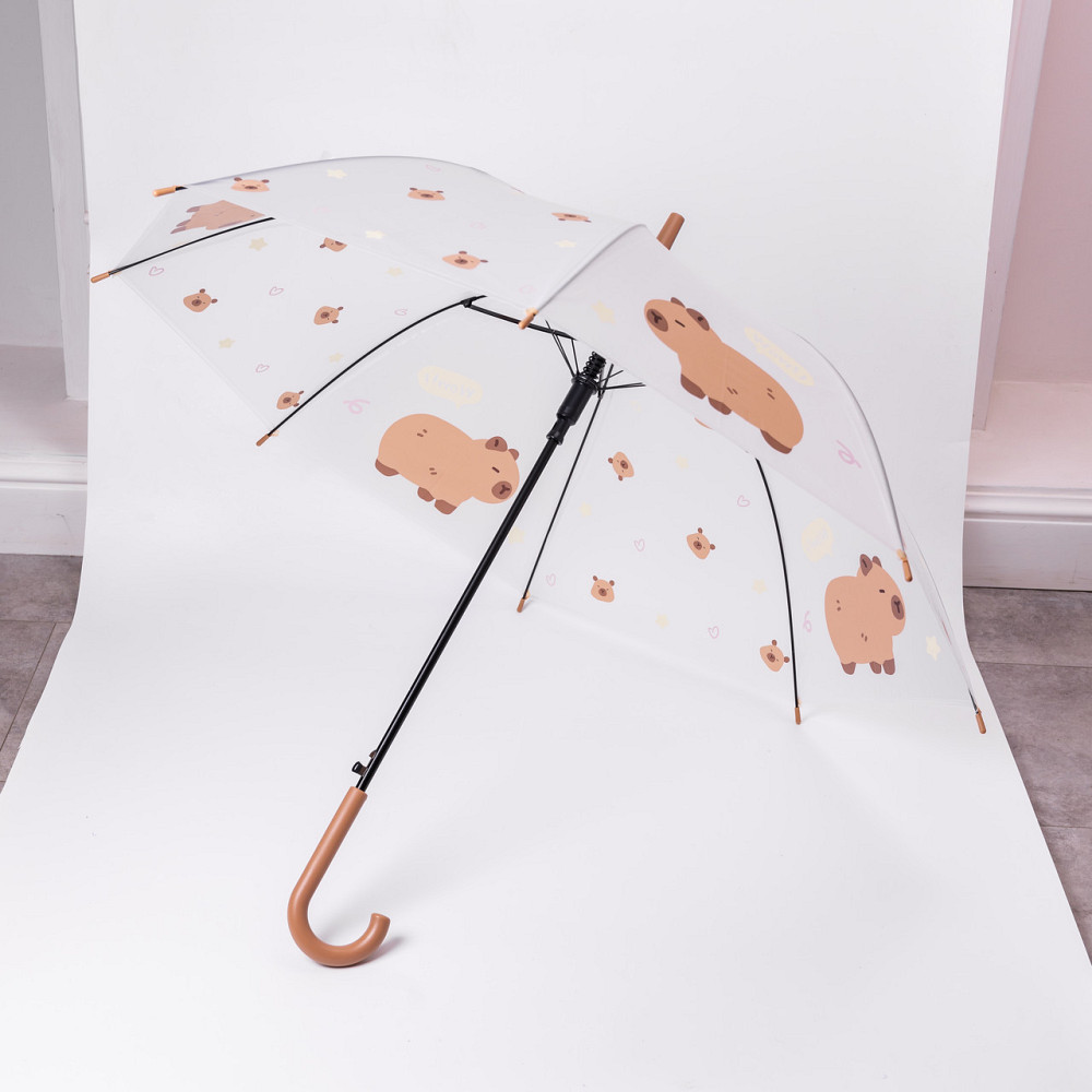 Класична парасолька-тростина напівавтомат з поліестеру 8 спиць діаметр 92 см HP-23-10 Коломыя - изображение 4