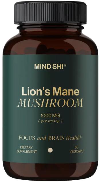 Ежовик гребенчатый Mind Shi Lion's Mane Mushroom 1000 mg 60 вег капс Киев - изображение 1