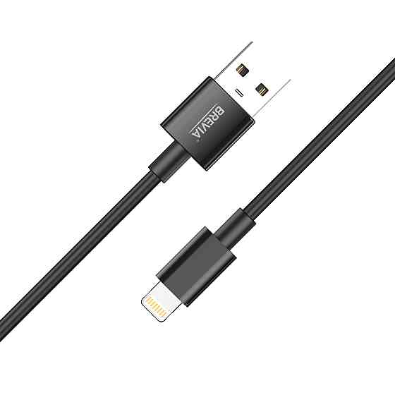 Кабель Brevia USB to Lightning 2,4А 1м, чорний box (55100BULC1) Львів
