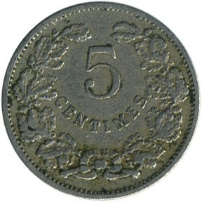 Люксембург 5 сантимов, 1908 Полтава - изображение 1