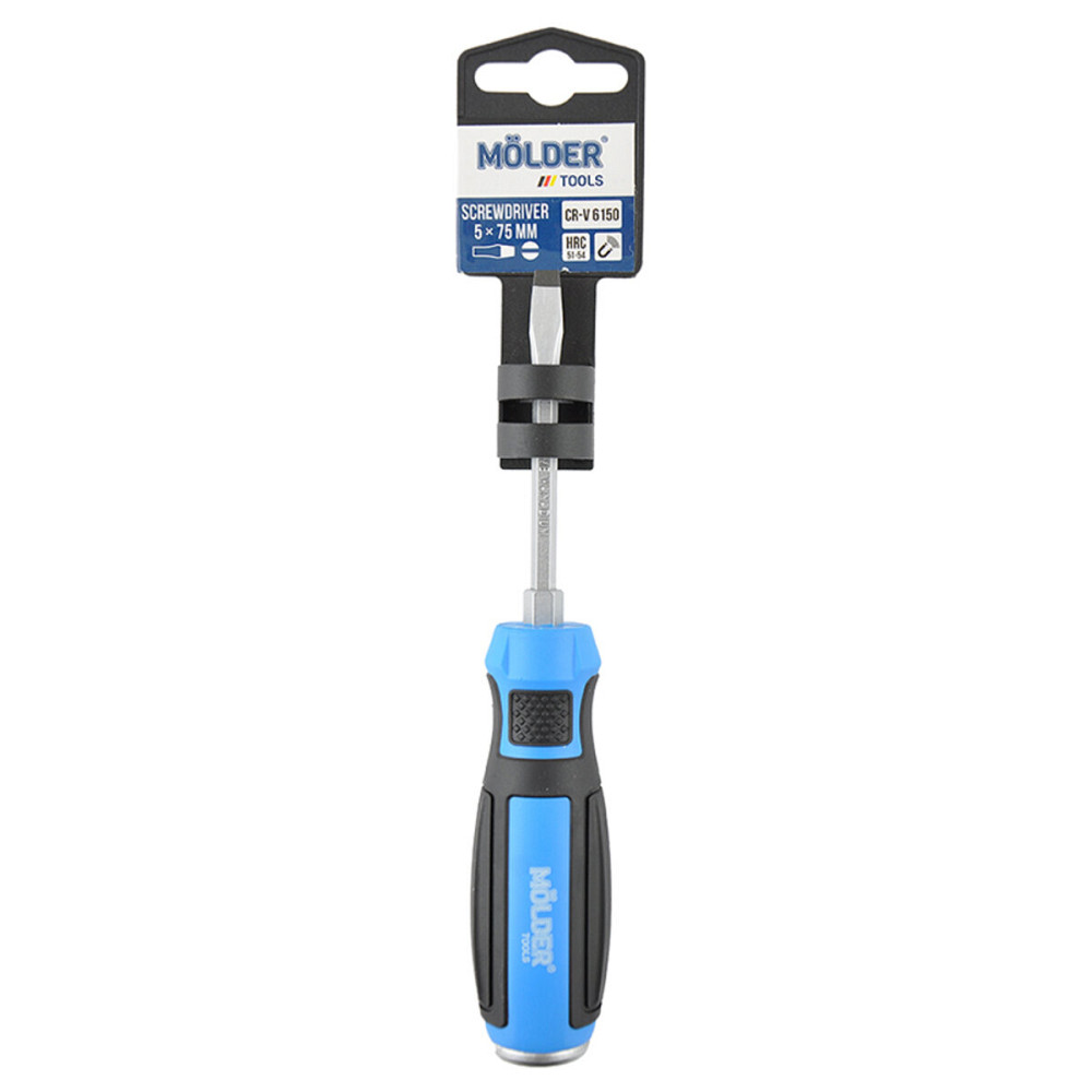 Викрутка Molder шліцева ударна з шестигранною опорою SL5x75mm Київ - фото 1