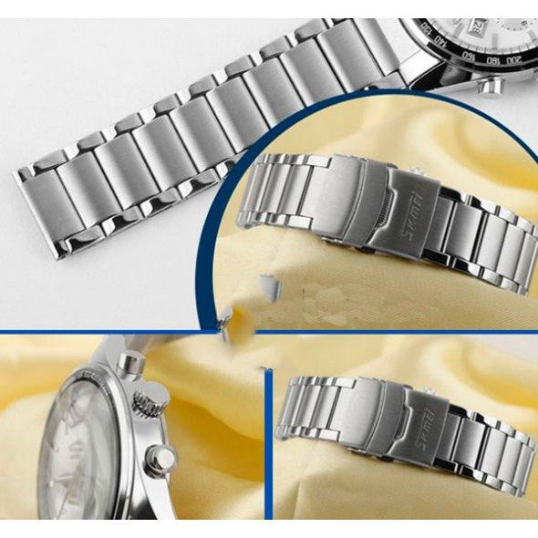 Чоловічий наручний годинник Skmei Tandem 9096 Сріблястий Київ - фото 4