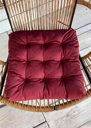 Подушка для стільців (40x40х5 см) Decorator Velour колір бордовий 84-118 Київ