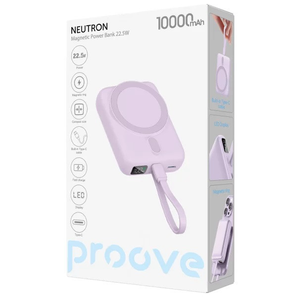 Універсальна мобільна батарея Proove Neutron 22.5 W 10000 mAh Purple (PBNE22022209) ( 15736 ) Харьков - изображение 4