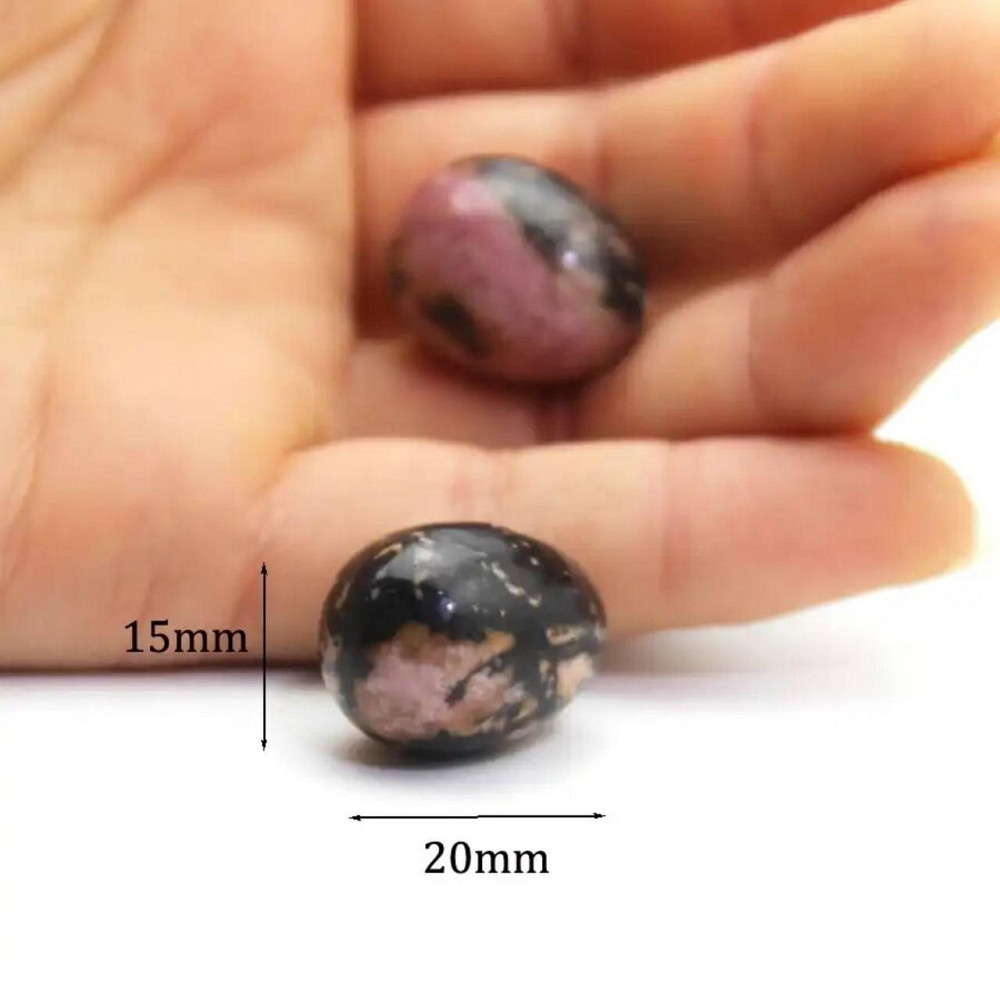 Сувенирное яйцо из натурального камня родонита размером 15*20 мм. Киев - изображение 1