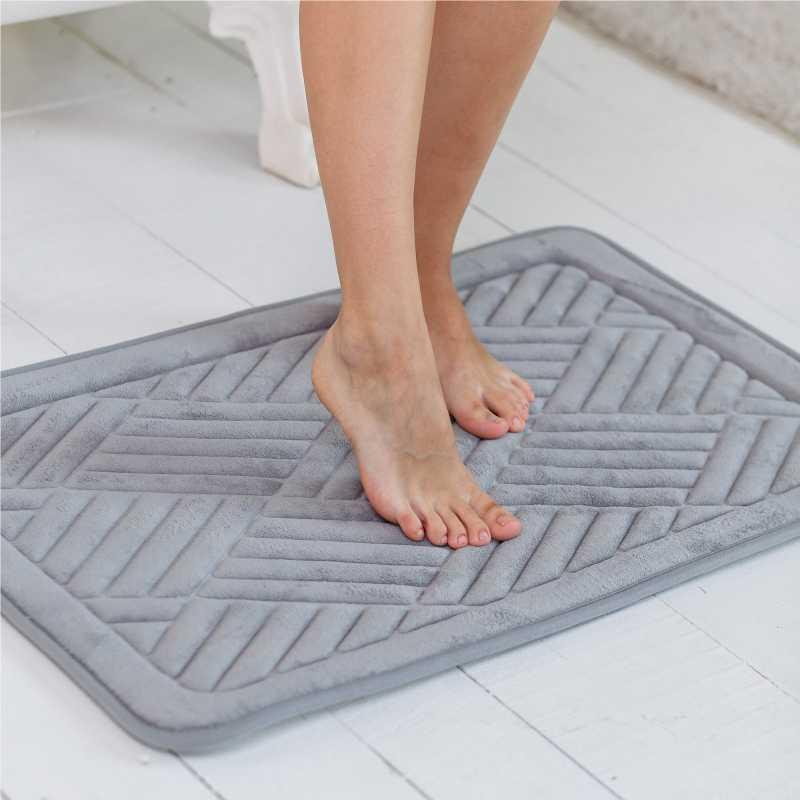 Коврик для ванной и туалета Lovely Svi мягкий, абсорбирующий, нескользящий 40 x 60 x 1.5 см Серый (2565019) Киев - изображение 5