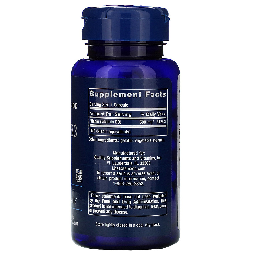 Ніацин Вітамін B3 (Niacin Vitamin B3) 500 мг 100 капсул Київ - фото 2