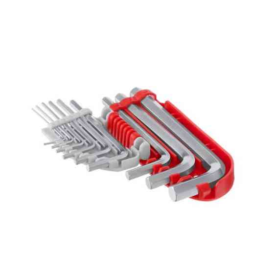 Набор ключей Г-образных шестигранных, 9 шт., 1,5-10 мм, S2, профессиональные INTERTOOL HT-1801 Киев