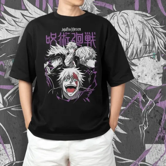 Футболка для подростка мальчика с принтом Магическая Битва Сатору Годжо 6 Размер 160 Anime10616 Днепр