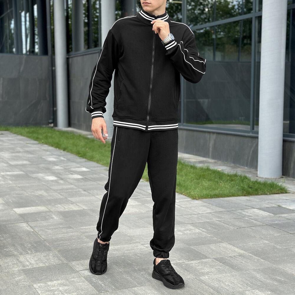 Спортивний костюм чоловічий. Чорний спортивний чоловічий костюм. Комплект штани та кофта Pobedov Ultra Київ - фото 1