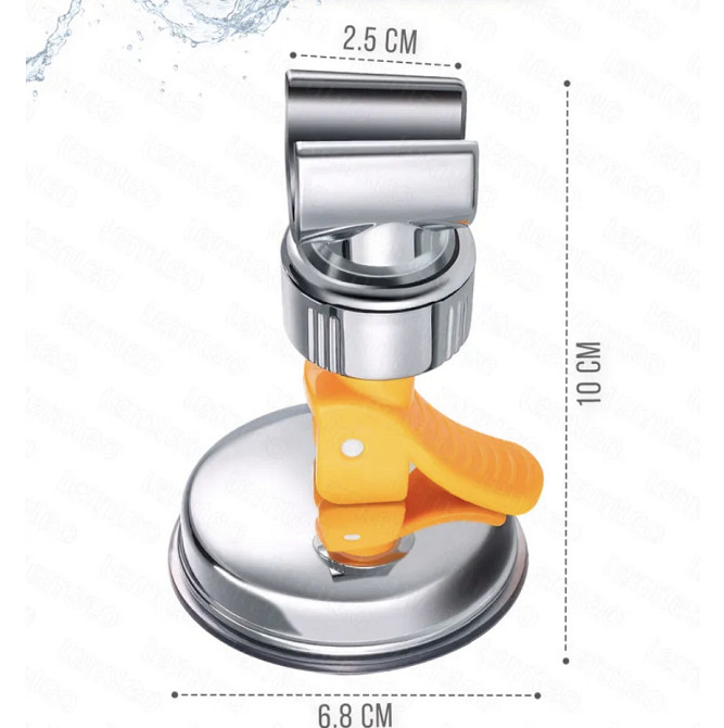 Тримач для лійки душу Zerix LR36-1 на вакуумному присоску кріплення на плитку (LL1214) Чернівці - фото 2