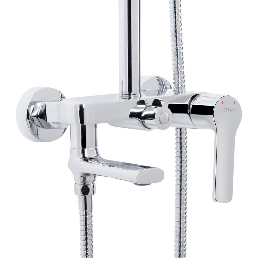 Душова система універсальна Qtap Taurus на три споживачі (з виливом) QTTAU111CRM45665 Chrome Київ - фото 3