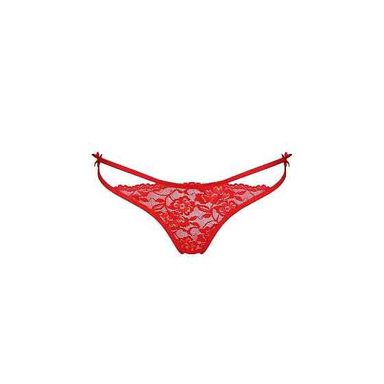 Трусики на зав'язочках з боків Passion Exclusive WARDA THONG L/XL, red Sex Aura Київ