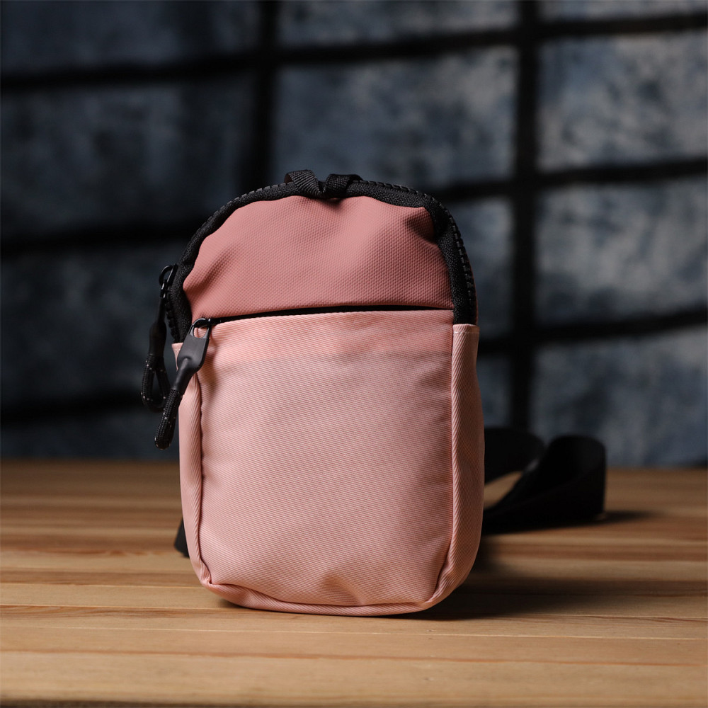 Жіноча слінг сумка для подорожей з якісного текстилю Vintage sale_15154 Рожевий Київ - фото 6