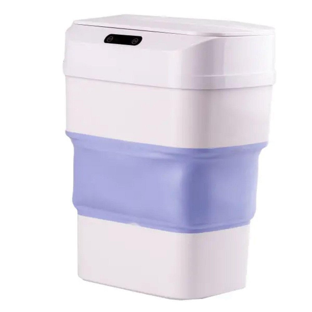 Відро для сміття складане із сенсорною кришкою від 8 л до 17.5 л Синій HPLN3 Київ - фото 2