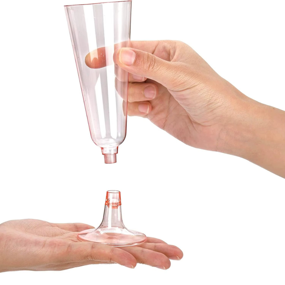 Набір келихів для шампанського 10 шт, пластикові, багаторазові для свят преміум класу, рожеве золото Кам'янець-Подільський - фото 3