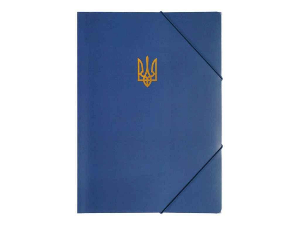 Папка на гумці А4 UKRAINE, темно-синій BM.3972-03 ТМ BUROMAX Київ - фото 1